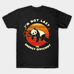 I'm Not Lazy I'm Energy Efficient Funny Bear vintage T-Shirt